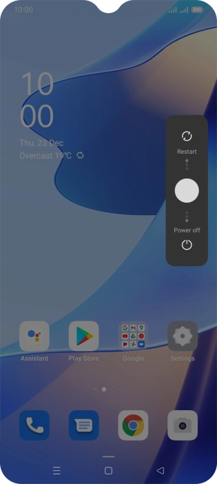 Press and drag the circle downwards. Press and drag the circle downwards.