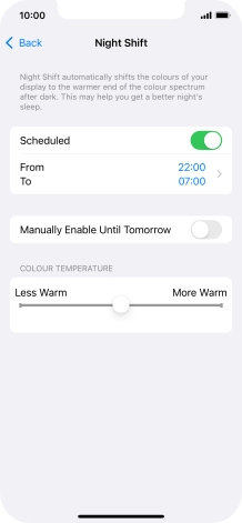 Press the indicator next to 