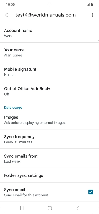 Press Account name and key in the required name.