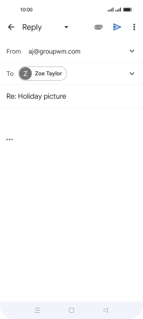 Press the text input field and key in the required text.