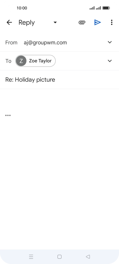 Press the text input field and key in the required text.