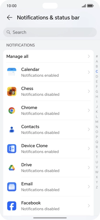 Press Manage all. Press Manage all.