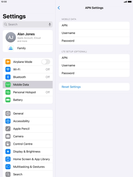 Press APN and key in wap.vodafone.co.uk. Press APN and key in wap.vodafone.co.uk.