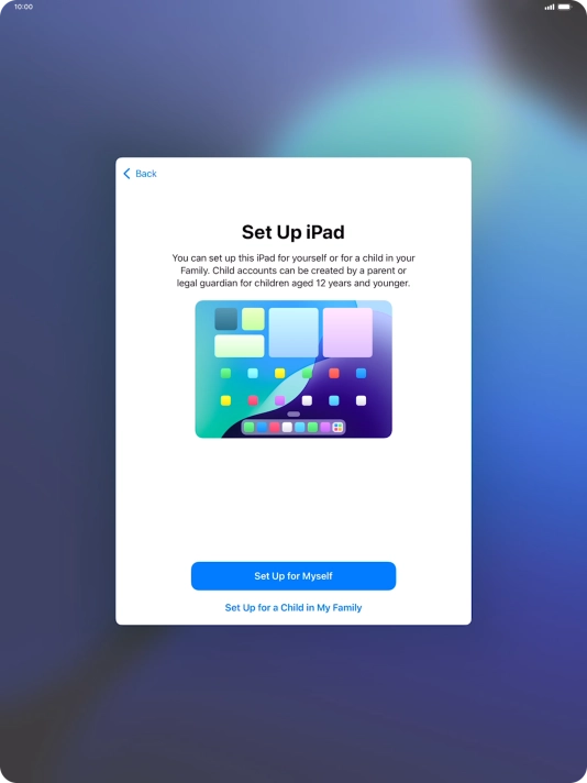 Press Set Up for Myself. Press Set Up for Myself.