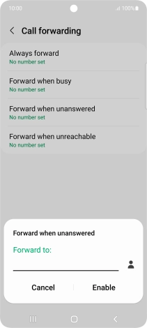 Key in +447836121121 and press Enable.