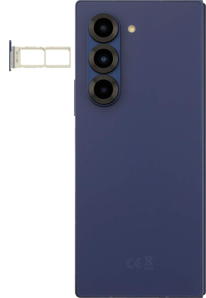 Turn your SIM so the angled corner of the SIM matches the angled corner of the first SIM holder and place your SIM in the SIM holder.