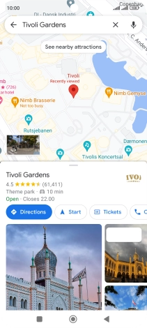 Press the destination at the bottom of the screen.