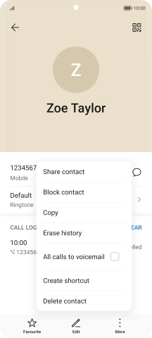 Press Block contact.