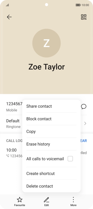 Press Block contact.