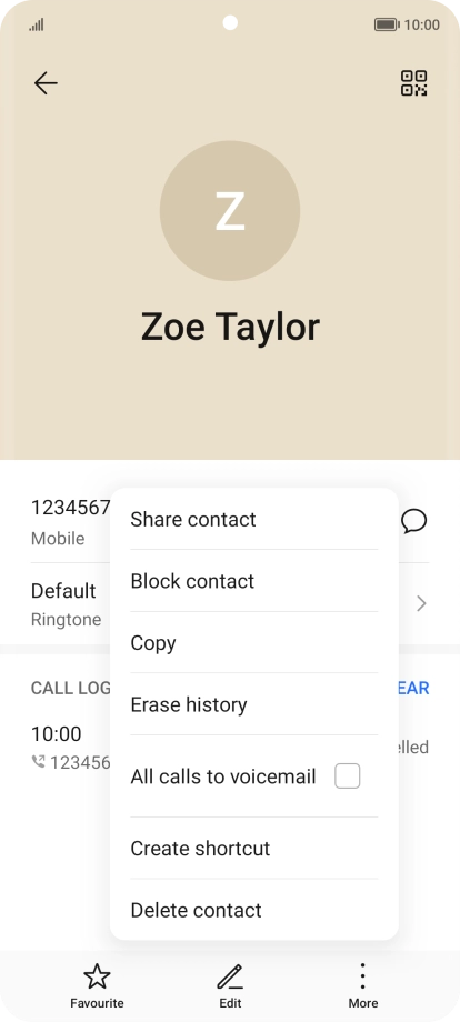 Press Block contact.