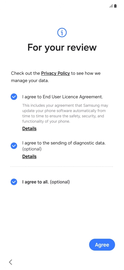 Press Agree. Press Agree.