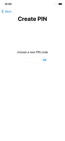 Key in a new four-digit PIN and press OK.