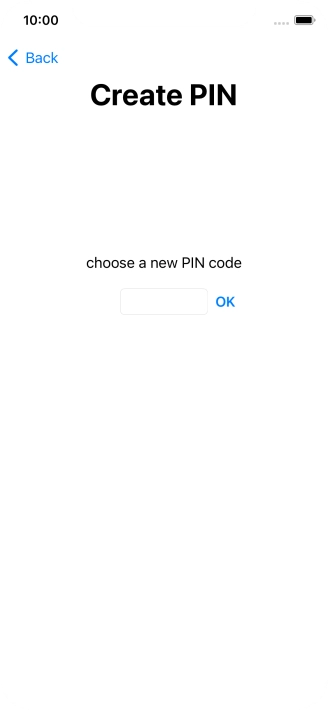 Key in a new four-digit PIN and press OK.