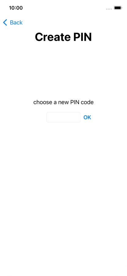 Key in a new four-digit PIN and press OK.