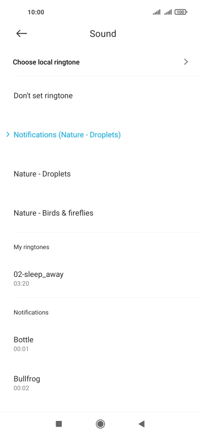 Press the required message tones to hear them.