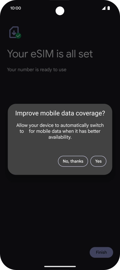 Press Yes. Press Yes.