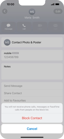 Press Block Contact.