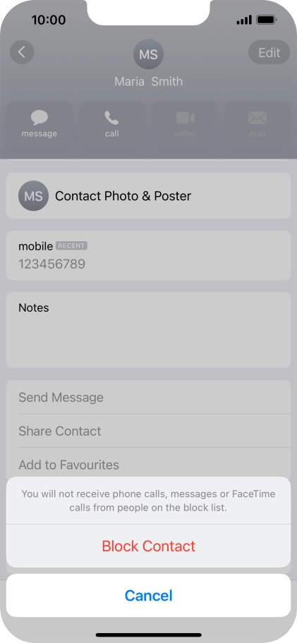 Press Block Contact.