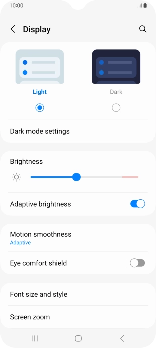 Press the indicator next to 