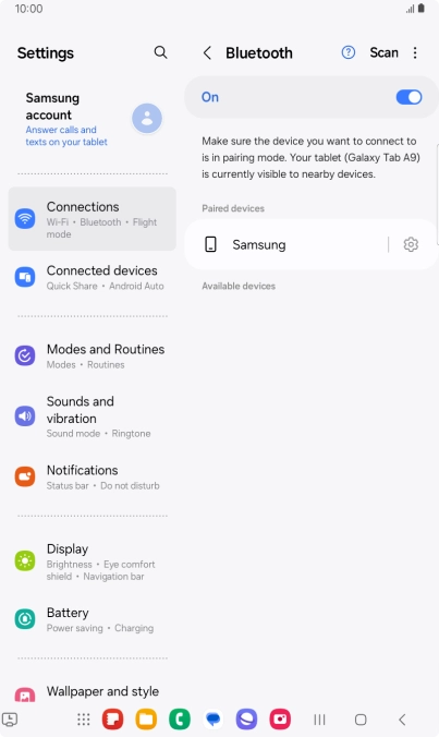Press the Home key to return to the home screen.