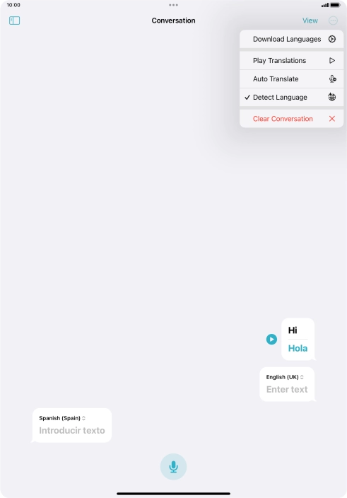 Press Clear Conversation.