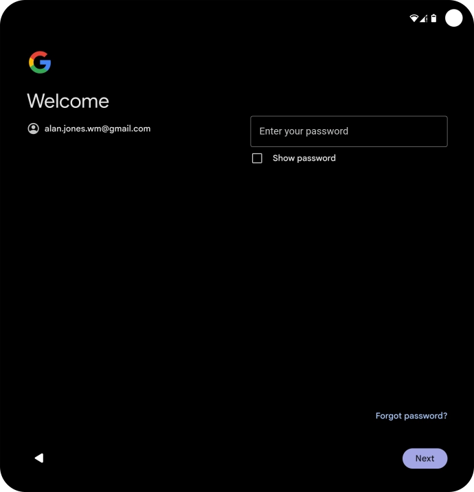 Press the field below 