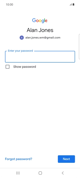Press the field below 