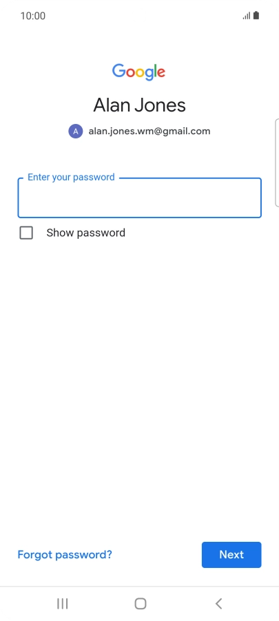 Press the field below 