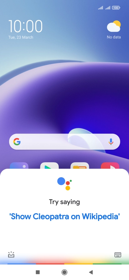 Say, in your own words, what you would like your phone to do, e.g.: OPEN [application], CALL [contact], SEARCH FOR [information]. It's not necessary to use a specific command for each function.