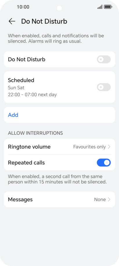 Press the indicator next to 
