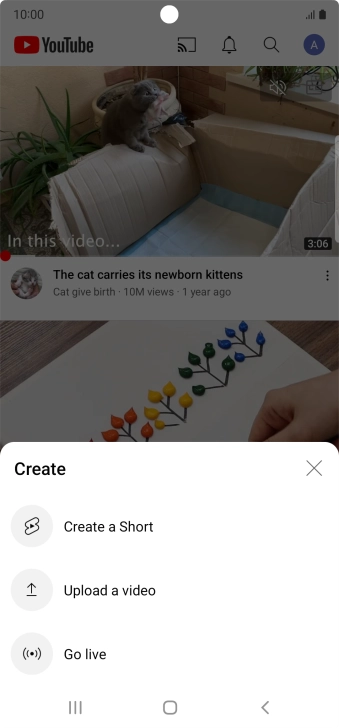 Press Upload a video.