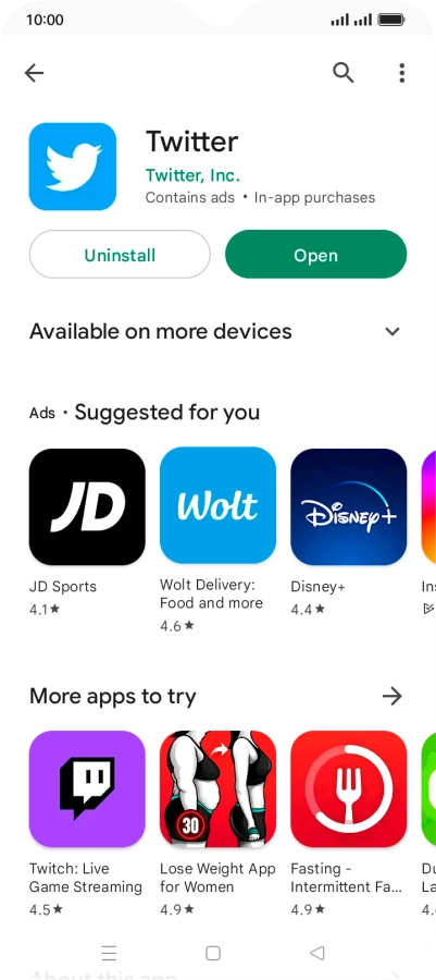 Press the Home key to return to the home screen.