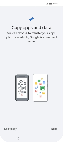 Press Don't copy and follow the instructions on the screen to finish the activation.