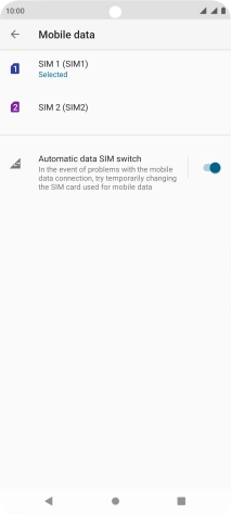 Press the required SIM.