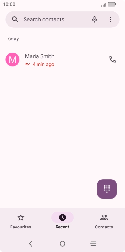 Press the required number.