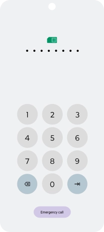 Key in the PUK and press arrow right.