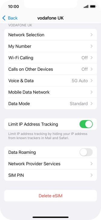 Press Delete eSIM and follow the instructions on the screen to delete your eSIM. Press Delete eSIM and follow the instructions on the screen to delete your eSIM.
