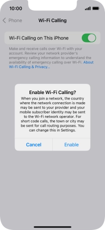 If you turn on the function, press Enable. If you turn on the function, press Enable.