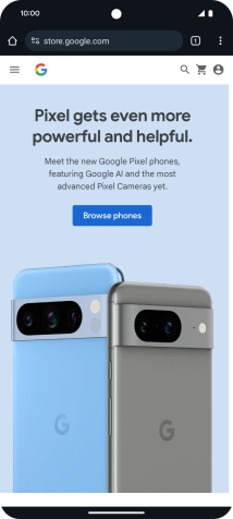 Press the menu icon.