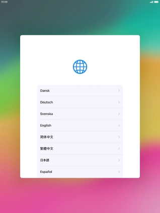 Press the required language.