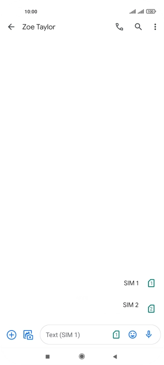 Press the required SIM.