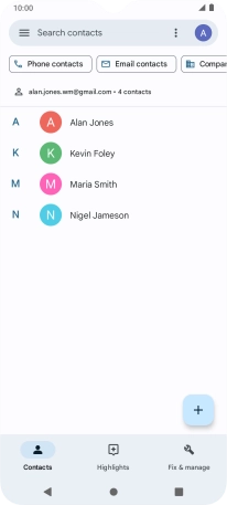 Press the Home key to return to the home screen.
