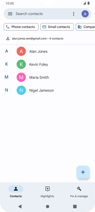 Press the Home key to return to the home screen.
