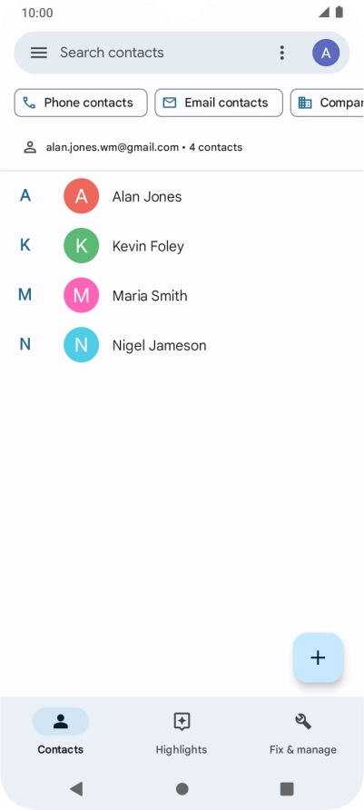 Press the Home key to return to the home screen.