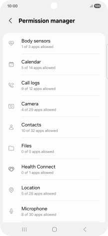 Press the required phone function.