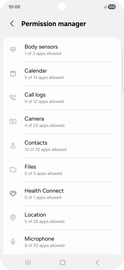 Press the required phone function.