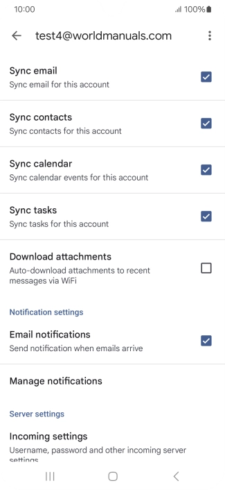 Press the field next to 