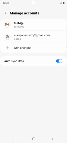 Press the required email account. Press the required email account.