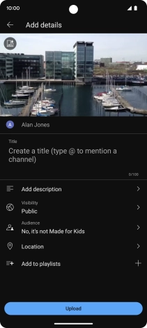 Press the field below 