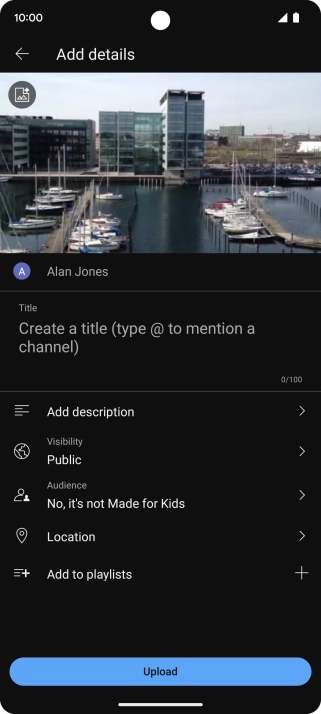 Press the field below 